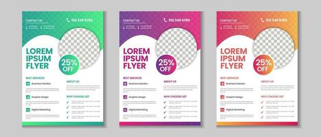 Business flyer, annual report design a4 template vector