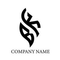 bk letra logo diseño.bk creativo inicial bk letra logo diseño. bk creativo iniciales letra logo concepto. vector