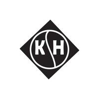 PrintKH letter logo design.KH creative initial KH letter logo design. KH creative initials letter logo concept. vector