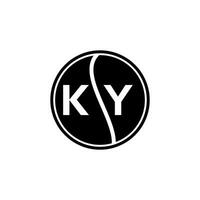 Kentucky letra logo diseño.ky creativo inicial Kentucky letra logo diseño. Kentucky creativo iniciales letra logo concepto. vector