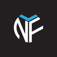nf letra logo diseño.nf creativo inicial nf letra logo diseño. nf creativo iniciales letra logo concepto. vector