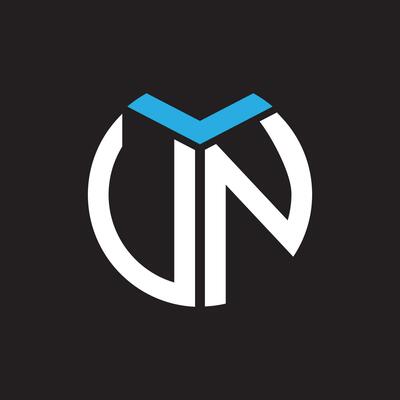 UN letter logo design.UN creative initial UN letter logo design. UN creative initials letter logo concept.