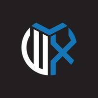 wx letra logo diseño.wx creativo inicial wx letra logo diseño. wx creativo iniciales letra logo concepto. vector