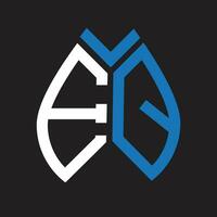 EQ letter logo design.EQ creative initial EQ letter logo design. EQ creative initials letter logo concept. vector