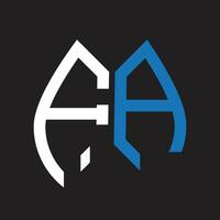 FA letter logo design.FA creative initial FA letter logo design. FA creative initials letter logo concept. vector