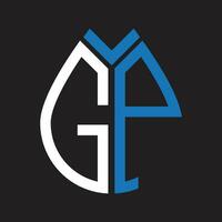 gp letra logo diseño.gp creativo inicial gp letra logo diseño. gp creativo iniciales letra logo concepto. vector