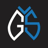 GS letter logo design.GS creative initial GS letter logo design. GS creative initials letter logo concept. vector
