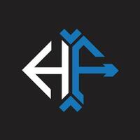 hf letra logo diseño.hf creativo inicial hf letra logo diseño. hf creativo iniciales letra logo concepto. vector