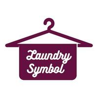 Simple Minimalist Hanger for Cloth Apparel or Laundry Service Illustration vector