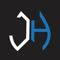 J h letra logo diseño.jh creativo inicial J h letra logo diseño. J h creativo iniciales letra logo concepto. vector