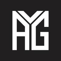 AG letter logo design.AG creative initial AG letter logo design. AG creative initials letter logo concept. vector