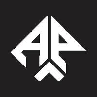 AP letter logo design.AP creative initial AP letter logo design. AP creative initials letter logo concept. vector