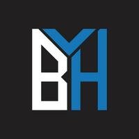bh letra logo diseño.bh creativo inicial bh letra logo diseño. bh creativo iniciales letra logo concepto. vector