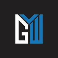 gw letra logo diseño.gw creativo inicial gw letra logo diseño. gw creativo iniciales letra logo concepto. vector