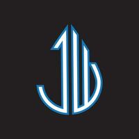 jw letra logo diseño.jw creativo inicial jw letra logo diseño. jw creativo iniciales letra logo concepto. vector