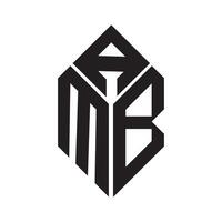 AMB letter logo design.AMB creative initial AMB letter logo design. AMB creative initials letter logo concept. vector