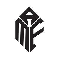 amf letra logo diseño.amf creativo inicial amf letra logo diseño. amf creativo iniciales letra logo concepto. vector