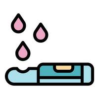 Urine drop test icon vector flat