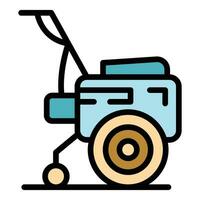 Combine cultivator icon vector flat