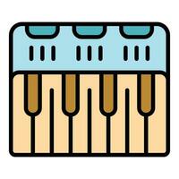 Synthesizer controller icon vector flat