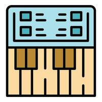 Synthesizer buttons icon vector flat