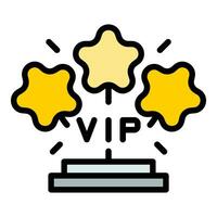 Vip event podium icon vector flat