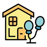 Home charity icon vector flat