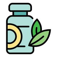 Cosmetic bottle icon vector flat