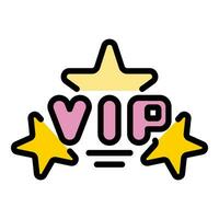 VIP estrellas evento icono vector plano
