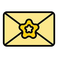Vip event mail invitation icon vector flat