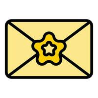 Vip event mail invitation icon vector flat