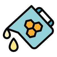 Honey jug icon vector flat