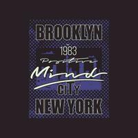 positive mind new york city lettering typography vector, abstract graphic, illustration, for print t shirt vector