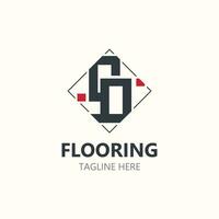 Flooring Logo design, custom Layer Vector elegant business store building