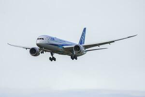 ANA All Nippon Airways Boeing 787-9 Dreamliner JA892A passenger plane arrival and landing at Munich Airport photo