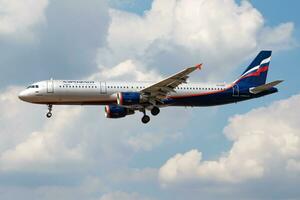 Aeroflot Airbus A321 VQ-BHM passenger plane landing at London Heathrow Airport photo