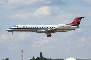 Belgian Air Force Embraer ERJ-135 CE-02 transport passenger plane arrival and landing for RIAT Royal International Air Tattoo 2018 airshow photo