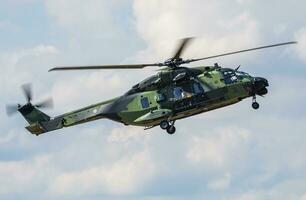 Finnish Army Airbus Helicopters NH-90 TTH NH-219 helicopter arrival for RIAT Royal International Air Tattoo 2018 airshow photo