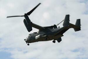 United States Air Force USAF Boeing CV-22B Osprey 08-0050 convertiplane arrival and landing for RIAT Royal International Air Tattoo 2018 airshow photo