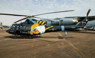 Royal Canadian Air Force special livery Bell CH-146 Griffon helicopter static display at RIAT Royal International Air Tattoo 2018 airshow photo