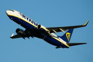 Ryanair Boeing 737-800 EI-DLH passenger plane departure at Madrid Barajas Airport photo