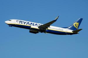 Ryanair Boeing 737-800 EI-ENX passenger plane departure at Madrid Barajas Airport photo