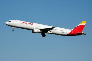 Iberia Airlines Airbus A321 EC-JDR passenger plane departure at Madrid Barajas Airport photo