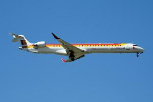 Iberia Regional Air Nostrum Bombardier CRJ-1000 EC-LPN passenger plane landing at Madrid Barajas Airport photo