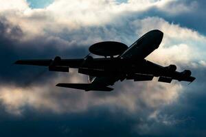 OTAN temprano advertencia controlar fuerza boeing awacs volador a zeltweg aire base foto