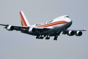 Kalitta Air Boeing 747-400 N402KZ cargo plane landing at Istanbul Ataturk Airport photo