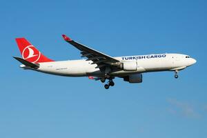 Turkish Cargo Airbus A330-200 TC-JOO cargo plane landing at Istanbul Ataturk Airport photo