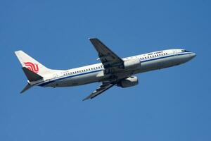 Air China Boeing 737-800 B-5508 passenger plane departure and take off at Hong Kong Chek Lap Kok Airport photo