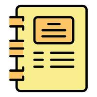 Notebook workflow icon vector flat