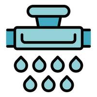 Water drip pipe icon vector flat